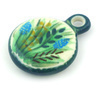 Polish Pottery Circle Pendant 2&quot; Prairie Land UNIKAT