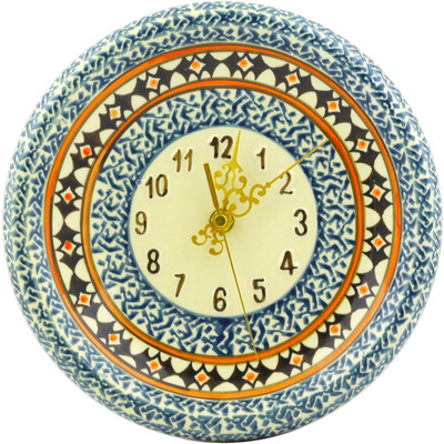 Polish Pottery Clock 10&quot;
