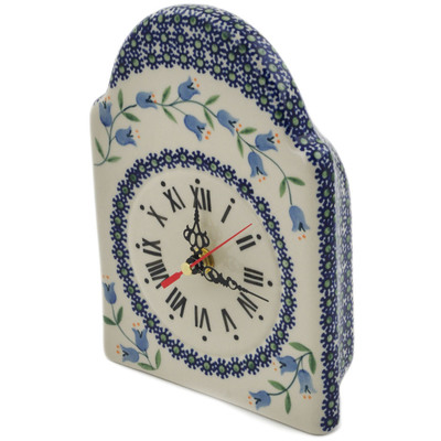 Polish Pottery Clock 8&quot; Sweet Dreams