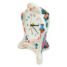 Faience Clock 9&quot; Little Flower Patch