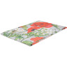 Textile Cloth Table Runner 39&quot; Fresh Red Poppy Grey