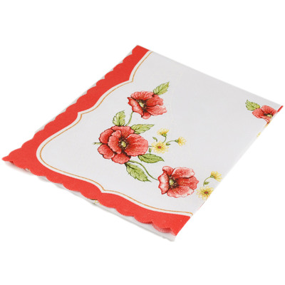 Textile Cloth Table Runner 39&quot; Red Poppy