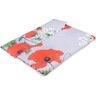 Textile Cloth Table Runner 71&quot; Fresh Red Poppy Grey