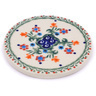 Polish Pottery Coaster 3&quot; Spring Flowers