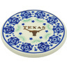 Polish Pottery Coaster 3&quot; Texas State