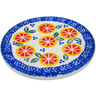 Polish Pottery Coaster 4&quot; Citrus Craze