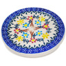 Polish Pottery Coaster 4&quot; Spring Flower Ring