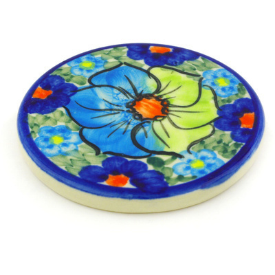 Polish Pottery Coaster 4&quot; Sweet Treats UNIKAT