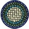 Polish Pottery Coaster Emerald Basket UNIKAT
