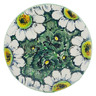 Polish Pottery Coaster Emerald Elegance UNIKAT