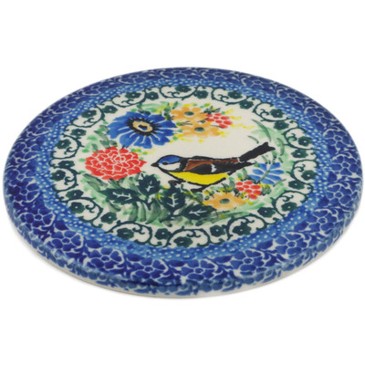 Polish Pottery Coaster In The Garden UNIKAT