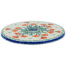 Polish Pottery Coaster Peach Spring Daisy