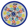 Polish Pottery Coaster Plate Spring Flower Ring