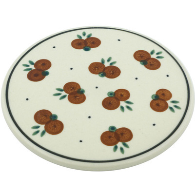 Polish Pottery Coaster Wild Cherry