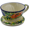 Polish Pottery Coffee Filter 5&quot; Breathtaking UNIKAT