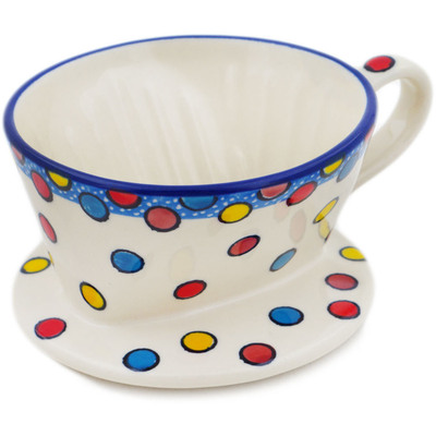 Polish Pottery Coffee Filter 5&quot; Gumball Machine UNIKAT
