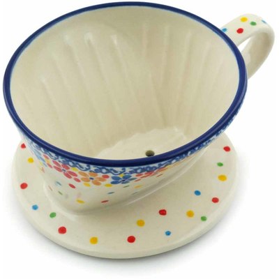 Polish Pottery Coffee Filter 5&quot; Joy
