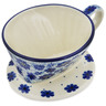 Polish Pottery Coffee Filter 5&quot; Misty Dragonfly