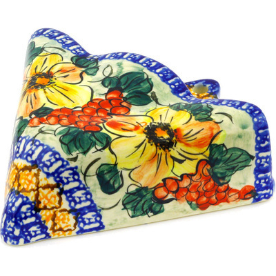 Polish Pottery Coffee Filter Holder 8&quot; Colorful Bouquet UNIKAT