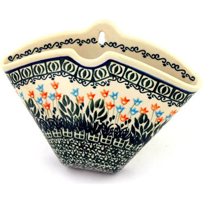 Polish Pottery Coffee Filter Holder 9&quot; Dancing Tulips