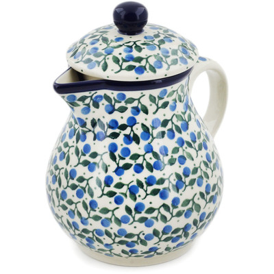 Polish Pottery Coffee server Blueberry Vine