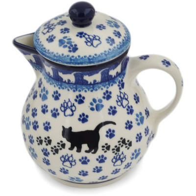 Polish Pottery Coffee server Boo Boo Kitty Paws