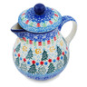 Polish Pottery Coffee server Glowing Christmas Trees UNIKAT