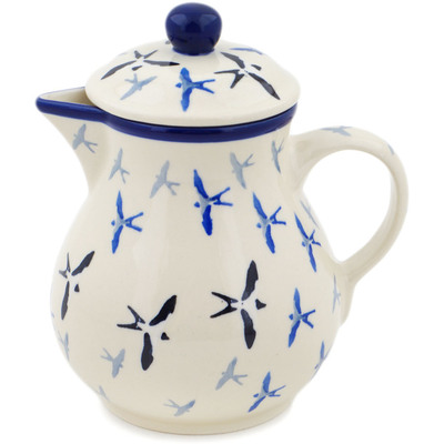 Polish Pottery Coffee server Soaring Swallows UNIKAT