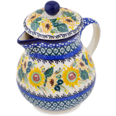 Polish Pottery Coffee server Sunflowers At Sunset UNIKAT