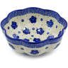 Polish Pottery Colander 9&quot; Bleu-belle Fleur