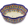Polish Pottery Colander 9&quot; Red Sunflower