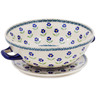 Polish Pottery Colander with Plate 11&quot; Mariposa Lily
