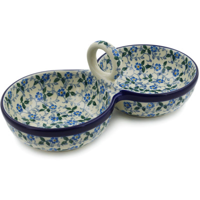 Polish Pottery Condiment Dish 10" Summer Wind