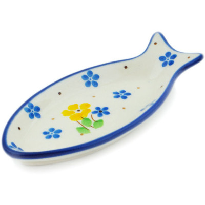 Polish Pottery Condiment Dish 4&quot; Sunny Spring