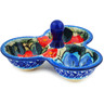 Polish Pottery Condiment Dish 5&quot; Blue As Your Eyes UNIKAT