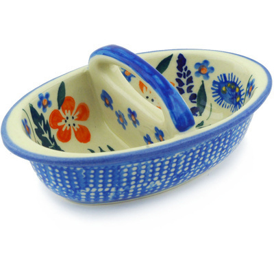 Polish Pottery Condiment Dish 5&quot;