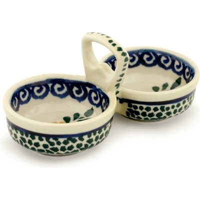 Polish Pottery Condiment Dish 5&quot; Summer Day