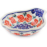Polish Pottery Condiment Dish 5&quot; Wreath Of Roses