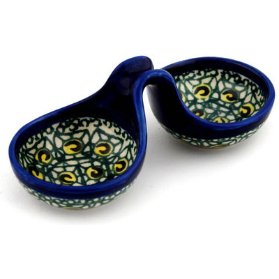 Polish Pottery Condiment Dish 6&quot; Avocado