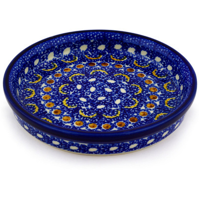 Polish Pottery Condiment Dish 6&quot; Blue Horizons
