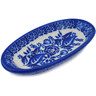 Polish Pottery Condiment Dish 6&quot; Cobalt Dreams