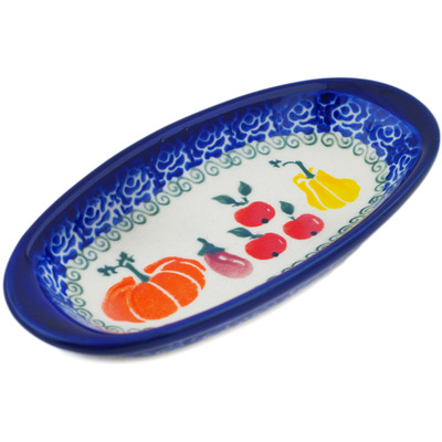 Polish Pottery Condiment Dish 6&quot; Fresh Vegetable Garden