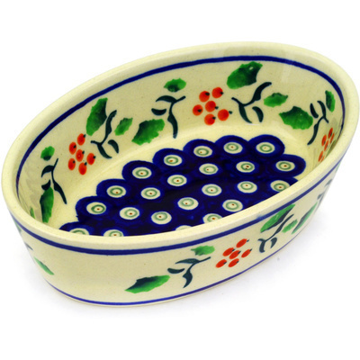 Polish Pottery Condiment Dish 6&quot;