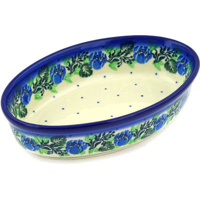 Polish Pottery Condiment Dish 6&quot; Polish Wreath