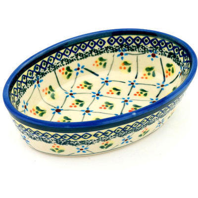 Polish Pottery Condiment Dish 6&quot; Princess Royal