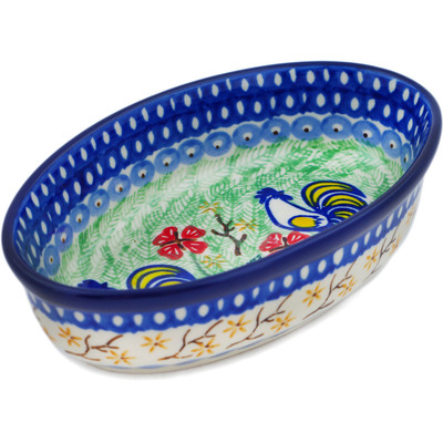 Polish Pottery Condiment Dish 6&quot; Rise And Shine UNIKAT