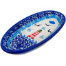 Polish Pottery Condiment Dish 6&quot; Sea Sights UNIKAT