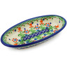 Polish Pottery Condiment Dish 6&quot; Spring Flowers