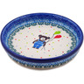 Polish Pottery Condiment Dish 6&quot; Teddy Bear UNIKAT
