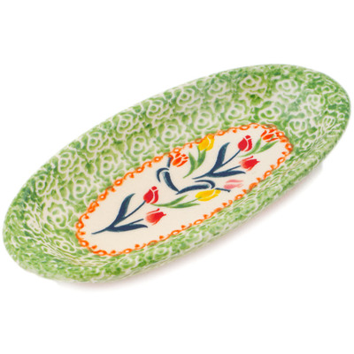 Polish Pottery Condiment Dish 6" Tulip Ring
